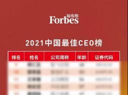 向文波入选2021中国最佳CEO榜